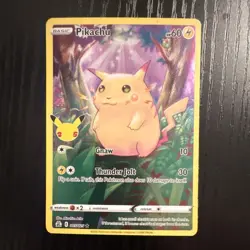 Pokemon Pikachu 005/025 Celebrations Holo Rare 60HP Basic Thunder Jolt Gnaw - Image 1