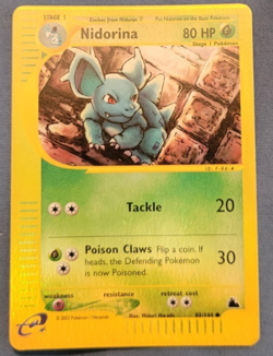 NIDORINA 83/144 Skyridge REVERSE HOLO E-Reader Pokemon TCG LP - Image 1