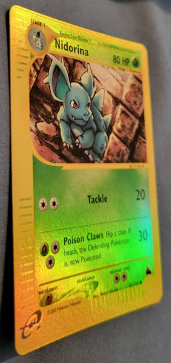 NIDORINA 83/144 Skyridge REVERSE HOLO E-Reader Pokemon TCG LP - Image 2