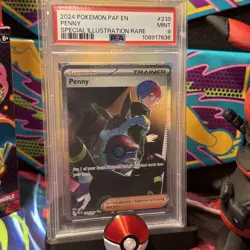 2024 POKEMON PAF EN-PALDEAN FATES SPECIAL ILLUSTRATION RARE #239 PENNY PSA 9 - Image 3