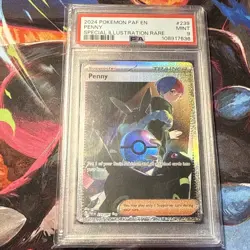 2024 POKEMON PAF EN-PALDEAN FATES SPECIAL ILLUSTRATION RARE #239 PENNY PSA 9 - Image 4