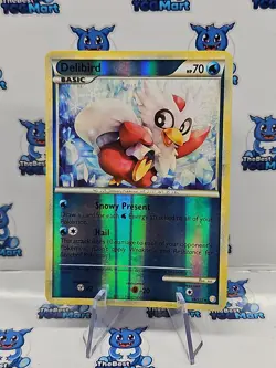 Pokemon - Delibird - 39/123 - HGSS - Reverse Holo - LP - Image 1