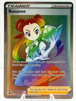 Pokemon Roxanne 206/189 Astral Radiance Sword & Shield SECRET RARE TRAINER - Image 2