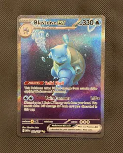 Pokemon Blastoise ex Full Art Holo Ultra Rare SV 151 200/165 - Image 1