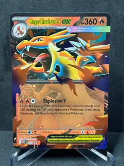 Pokemon Mega Charizard Y ex 030 Mega Evolution Black Star Promo Holo - Image 1