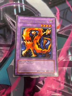 YUGIOH - DARKFIRE DRAGON - RARE - LOB - UNLIMITED - ORIGINAL - LP - Image 1