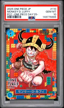 Monkey D. Luffy PSA10 2025 One Piece Japanese One Piece Day'25- #110 - Image 1