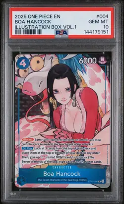 2025 ONE PIECE PROMOS ILLUSTRATION BOX VOL.1 #004 BOA HANCOCK PSA 10 - Image 1