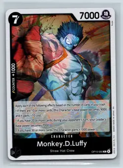 Monkey.D.Luffy OP15-092 Rare Adventure on Kami's Island One Piece Foil Near Mint - Image 1