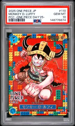 Monkey D. Luffy PSA10 2025 One Piece Japanese One Piece Day'25- #110 - Image 1