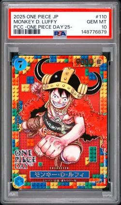 Monkey D. Luffy PSA10 2025 One Piece Japanese One Piece Day'25- #110 - Image 1