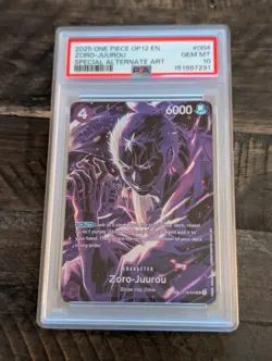 2025 ONE PIECE ST18-004 ZORO JUUROU OP12 LEGACY OF THE MASTER SP PSA 10 GEM MINT - Image 1