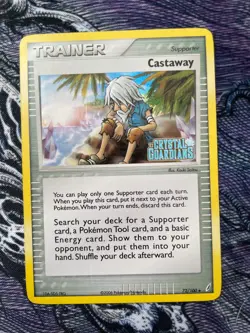 castaway trainer card crystal guardians reverse holofoil - NM - Image 1