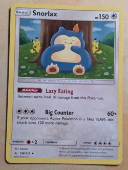 Snorlax 158/214 Sm Unbroken Bonds MINT Holo Rare Pokemon Trading Card Game TCG ✨ - Image 1