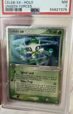 2005 Celebi Ex Unseen Forces Holo PSA 7 Near Mint 117/115 Pokemon TCG Card NM - Image 2