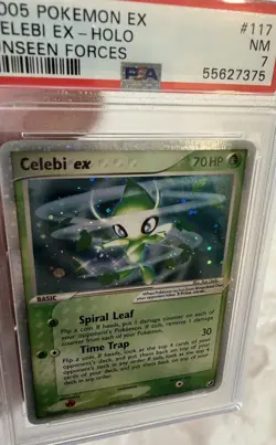 2005 Celebi Ex Unseen Forces Holo PSA 7 Near Mint 117/115 Pokemon TCG Card NM - Image 3