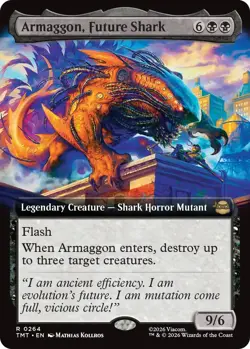 [1x] Armaggon, Future Shark - Foil - Extended Art Near Mint, English UB: Teenage - Image 1