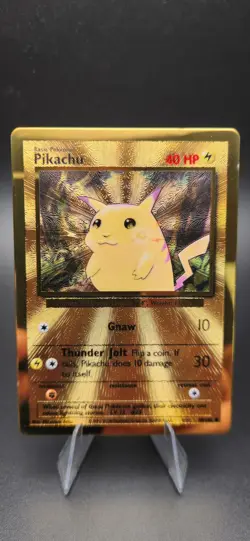Pokemon TCG Celebrations Pikachu Gold Metal Card 58/102 - Image 1