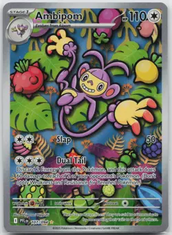 Ambipom Illustration Rare ME02: Phantasmal Flames 107/094 Pokemon TCG - Image 1