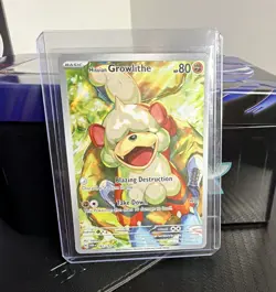 Pokemon TCG Hisuian Growlithe 181/167 SV06 Twilight Masquerade IR Holo Eng - Image 1