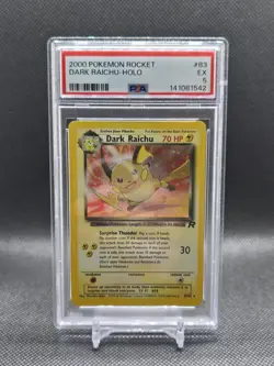 Pokemon TCG 2000 Team Rocket Dark Raichu Holo Rare 83/82 PSA 5 - Image 1