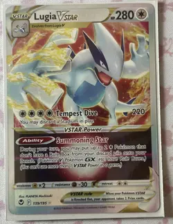 Pokemon TCG Lugia VSTAR Holo Silver Tempest 139/195 2022 Ultra Rare, Near Mint - Image 1