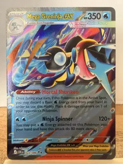 Pokemon TCG Chaos Rising 022/086 Mega Greninja ex Double Rare Nm/Mint Condition - Image 1