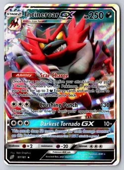 Incineroar GX 97/181 Holo GX Rare Team Up Pokemon - Image 1