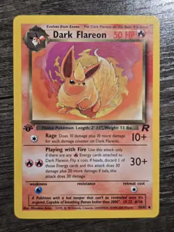 Dark Flareon - 1st Edition - 35/82 Team Rocket - WOTC - Pokemon TCG - 2000 - Image 1