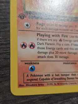 Dark Flareon - 1st Edition - 35/82 Team Rocket - WOTC - Pokemon TCG - 2000 - Image 2