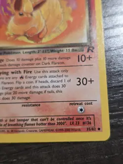 Dark Flareon - 1st Edition - 35/82 Team Rocket - WOTC - Pokemon TCG - 2000 - Image 3