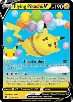 Flying Pikachu V - 006/025 - Ultra Rare NM, English Pokemon Celebrations - Image 1