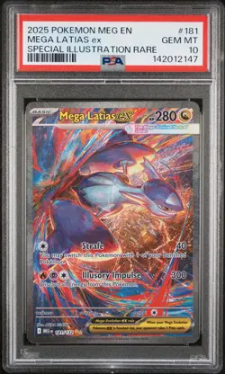 2025 POKEMON MEG EN-MEGA EVOLUTION #181 MEGA LATIAS EX PSA 10 - Image 1