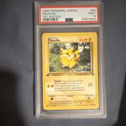 Wizards of the Coast Pokemon Jungle Pikachu 60/64 1st Edition PSA 9 Regular - Image 1