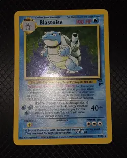 Pokemon Blastoise 2/130 - Base Set 2 - Holo Rare - WOTC Vintage MP/HP - Image 4
