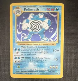 Pokemon TCG Poliwrath 13/102 Base Set Holo Rare 90 HP 1999 English Wizards - Image 1