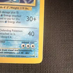 Pokemon TCG Poliwrath 13/102 Base Set Holo Rare 90 HP 1999 English Wizards - Image 2