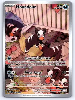 Houndour 204/197 Illustration Rare Obsidian Flames Pokemon Near Mint - Image 1