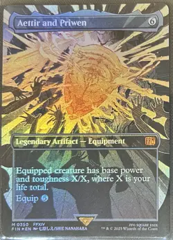 Aerrir and Priwen 350 Foil Borderless Final Fantasy MTG - Image 1
