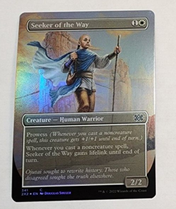 MTG Seeker Of The Way 341 2X2 Double Masters 2022 Borderless Foil Common NM x1 - Image 1