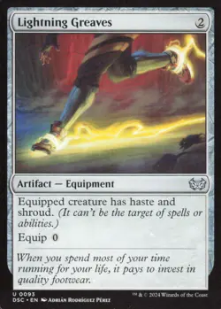 Lightning Greaves - Commander: Duskmourn: House of Horror DSC - 93 - MTG Magic - Image 1