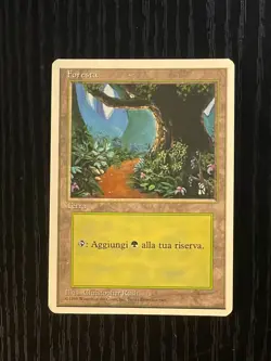 MTG Magic Italian Revised Forest Artist Proof Near Mint Rush AP - Image 1