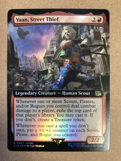 MTG Vann Street Thief Expansion Art Foil English Single Card Like - Image 1
