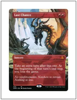 Last Chance, Borderless Art, Dominaria Remastered, Magic MTG NM - Image 1
