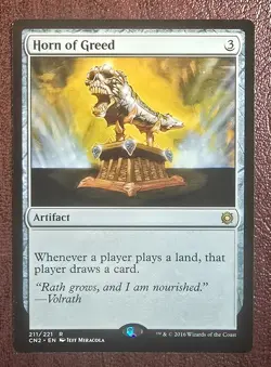 Horn of Greed - MtG Conspiracy: Take the Crown - R211 NM 2016 - Image 2