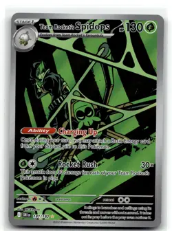 Team Rocket's Spidops 187/182 Illustration Rare Destined Rivals Pokemon NM b6 - Image 1
