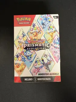 Pokemon TCG Scarlet & Violet Prismatic Evolutions Booster Bundle 6 Packs Sealed - Image 1