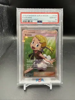 2018 Pokemon Sun & Moon Forbidden Light Bonnie Full Art #128 PSA 10 RARE LOW POP - Image 1