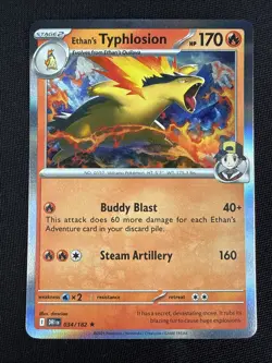 Ethan's Typhlosion Pokemon Destined Rivals Rare Holo 034/182 - Image 1