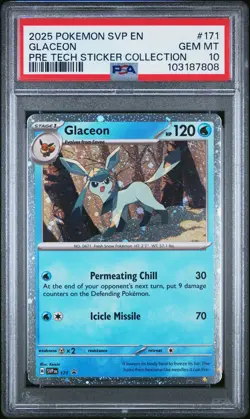 2025 POKEMON SVP EN-SV BLACK STAR PROMO #171 GLACEON PSA 10 - Image 1